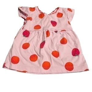 Carters Strawberry Polka Dot Dress 9 months